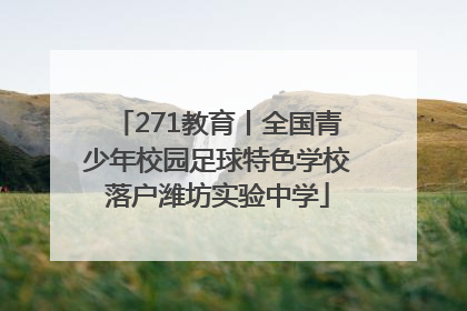 271教育丨全国青少年校园足球特色学校落户潍坊实验中学