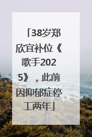38岁郑欣宜补位《歌手2025》，此前因抑郁症停工两年
