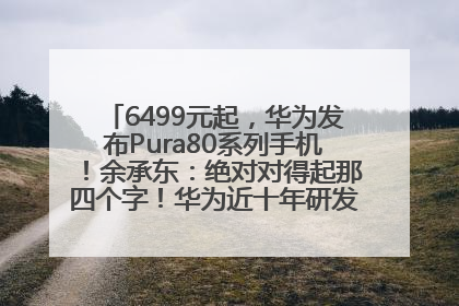 6499元起，华为发布Pura80系列手机！余承东：绝对对得起那四个字！华为近十年研发投入12490亿元